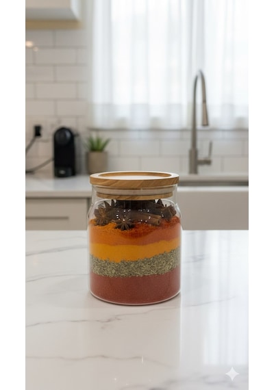 500 Ml Akasya Kapak Kavanoz Şeffaf