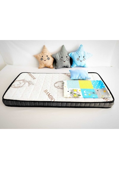60 120 Soft Bamboo Bebek Yatağı Beyaz