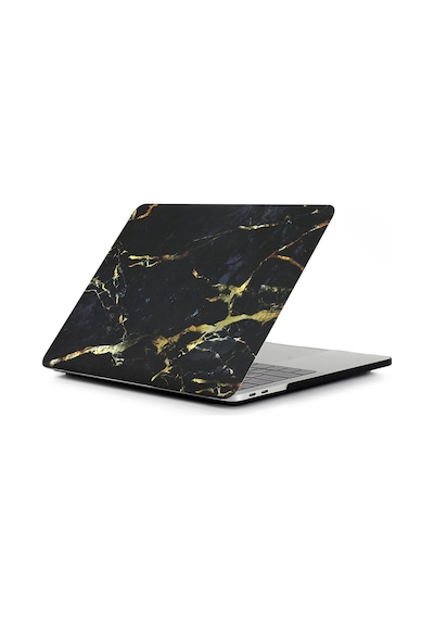 Apple Uyumlu MacBook Air 13 İnç Sert Kılıf Mermer Desenli İnce Tpu Çizik Darbe Koruma Havalandırmalı A1369 A1466 Siyah