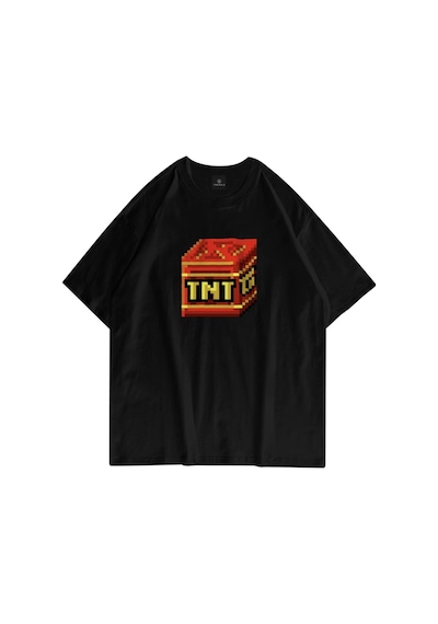 Tarzsokak Unisex Tnt Box Crash Bandicoot Siyah Tshirt Siyah