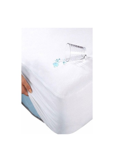 Altın Karma 70x140 Cm Pamuk Kumaş Full Kenar Fitted Sıvı Geçirmez Alez Beyaz