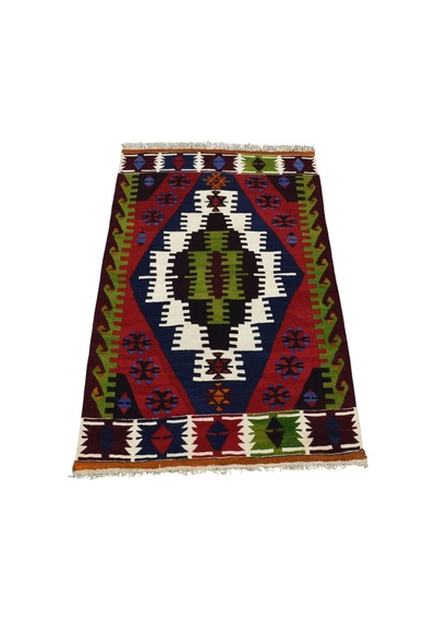 Kilim Antik El Dokuma Yün Niğde Çukurkuyu Kilimi 0085 - Yeni - Çok Renkli