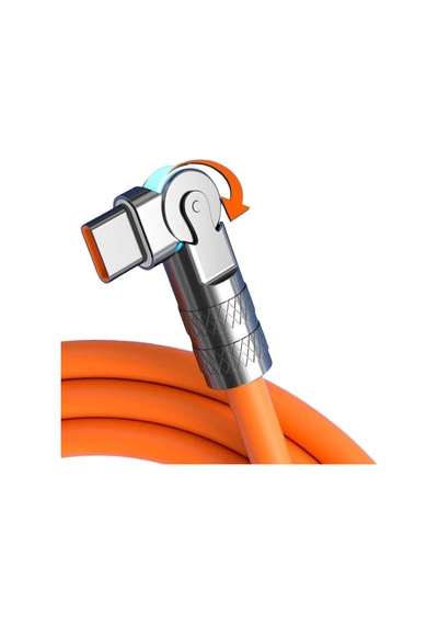 Usb'den Type-c'ye 180 Döner Hızlı Şarj Kablosu 120w 1m