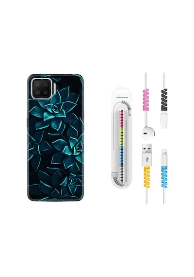 Oppo A73 Kılıf Kablo Koruyuculu Mistik Çiçekler 1650