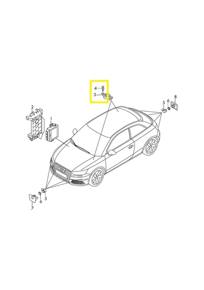 VW Audi GERME Perçini Klips 7L6868307 8Z0857784 HSK0460