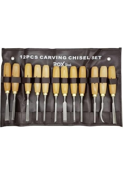 Rox Wood Ahşap Oyma Iskarpela Seti 12  Parça