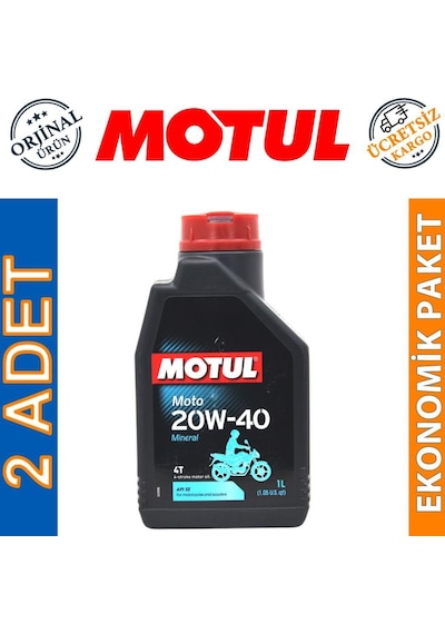 Motul Moto 4t 20W-40 1 L 4 Zamanlı Mineral Motosiklet Yağı 2 Ad