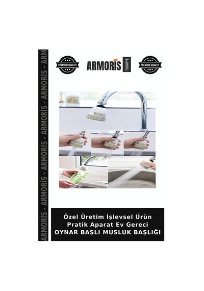 Özel Üretim İşlevsel Ürün Pratik Aparat Ev Gereci Oynar Başlı Musluk Başlığı Çok Renkli