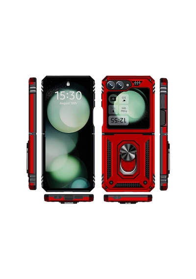 Galaxy Uyumlu Z Flip 6 Kılıf Tchs Vega Kapak - Mavi Mavi