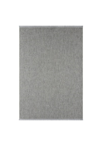 Gri Melanj Kareli Dokuma Modern Halı - L667grbo Gri - Melanj