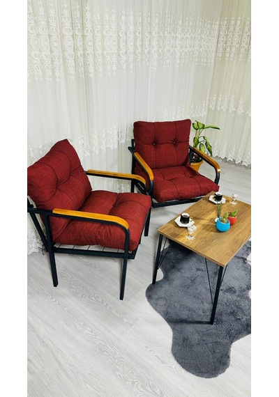 Madame Home Lale Balkon, Bahçe, Cafe Metal Kanepe Koltuk Takımı 2 Tekli + Sehpa Bordo Madame Home Lale Balkon, Bahçe, Cafe Metal Kanepe Koltuk Takımı 2 Tekli + Sehpa Bordo