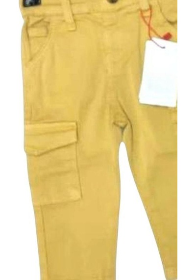 Çikoby Erkek Bebek Cep Detaylı Kargo Pantolon-13592 Hardal