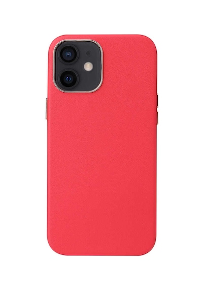 Apple Uyumlu iPhone 12 Mini Uyumlu Zore Leathersafe Wireless Kılıf-kırmızı Kirmizi -