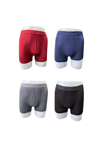 Erkek Karışık Pamuklu Esnek 4'lü Boxer Paketi 2304 Çok Renkli