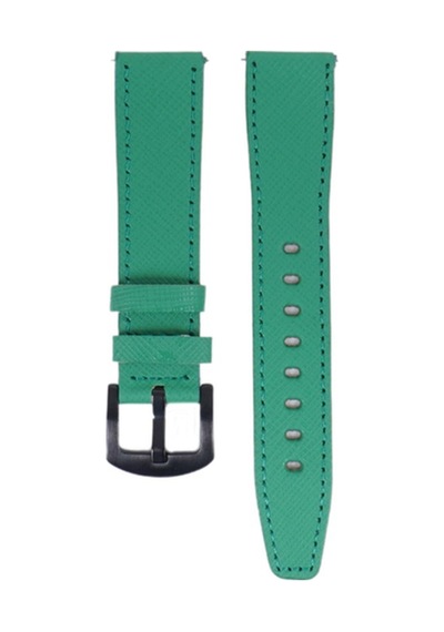Fro Lw38-43 20 Mm Hakiki Deri Safiano Yeşil Kordon Siyah Toka