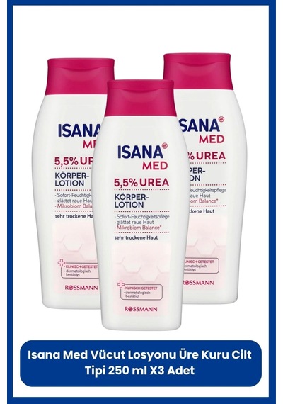 Vücut Losyonu Üre Içerikli Çok Kuru Cilt Tipi 250 Ml 3'lü