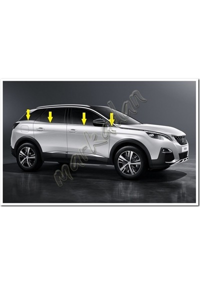 Markadan Peugeot 3008 Krom Cam Çıtası 2016 Sonrası 8 Parça Paslan