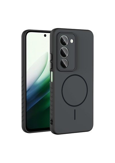 Xiaomi Redmi 15 Kılıf Kamera Lens Korumalı Magsafe Destekli Silikon Pazarplus Siyah