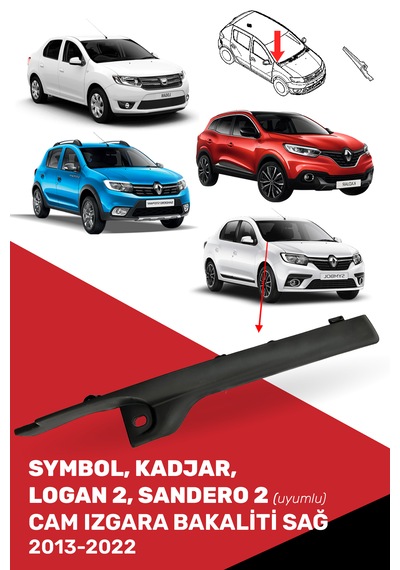 Symbol - Kadjar - Sandero - Logan Cam Izgara Bakaliti Sağ 2013-2020 , 668220167r - 668225318r 1 Adet