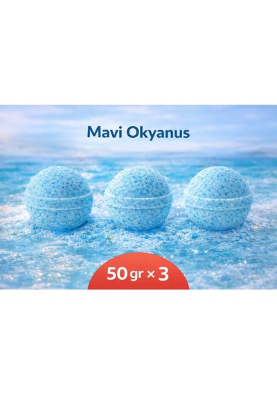 3 Adet 50 Gr. Okyanus Kokulu Banyo Topu, Nem Bombası, Banyo Bombası, Manikür Ve Pedikür Topu Diğer