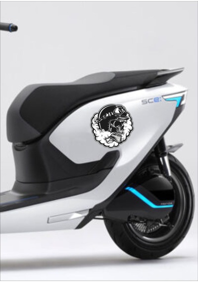 Kaptan Kuru Kafa Sticker - Araba Oto Motosiklet Karavan Sticker - 00015 10X9 Cm