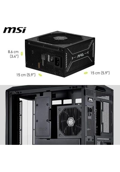 Msı Mag A850gls Pcıe5 Siyah 850w 80+ Full Modüler Power