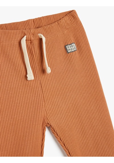 Koton Beli Bağlamalı Pamuklu Jogger Eşofman Altı Kahverengi 5smb40014tk Kahve