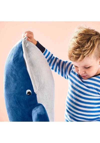 Ikea Blavıngad Peluş Oyuncak 100 Cm Beyaz - Mavi