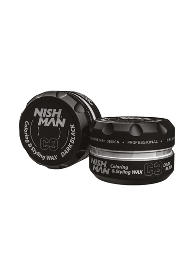 Nıshman C3 - Coloring & Styling Wax Dark Black 100 Ml