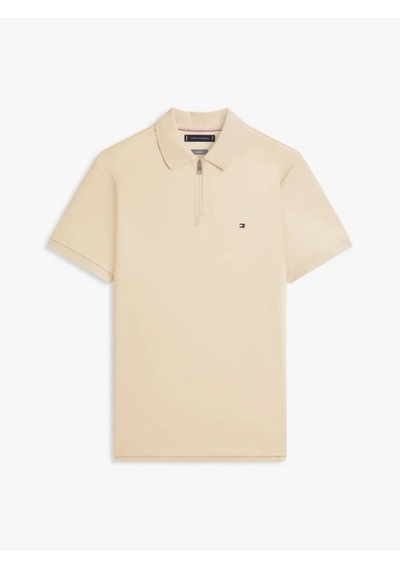 Tommy Hilfiger Mw0mw42758rbt Interlock Zip Reg Erkek Polo Tişört Bej
