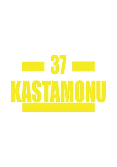 37 Kastamonu Araba Sticker 17x17 Cm Sarı