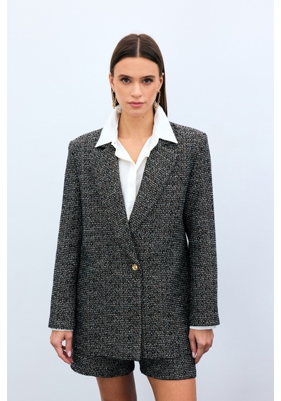 Sateen Klasik Tüvit Ceket - Kahve-135431 Kahve