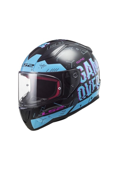Ls2 Rapıd Player Black Sky Blue Kask Renkli