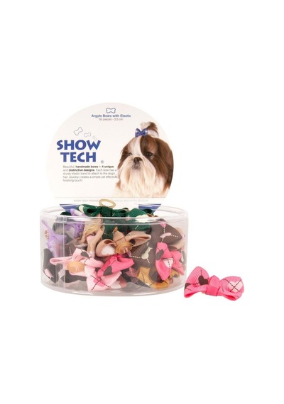Show Tech Argyle Ekose Lastikli Kedi Köpek Tokası 50 Adetli Paket
