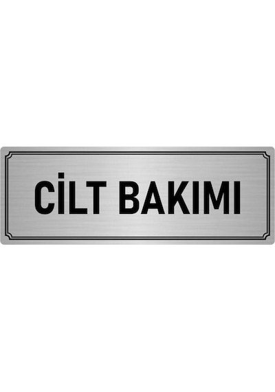 Metal Yönlendirme Levhası, Departman Kapı İsimliği Cilt Bakımı 10x20 cm Gümüş Renk