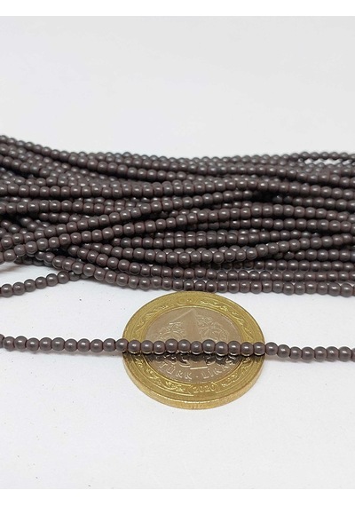 Yaşam Tohumu 35625 Hematit Taşı Dizi 2 MM Kolye Gümüş