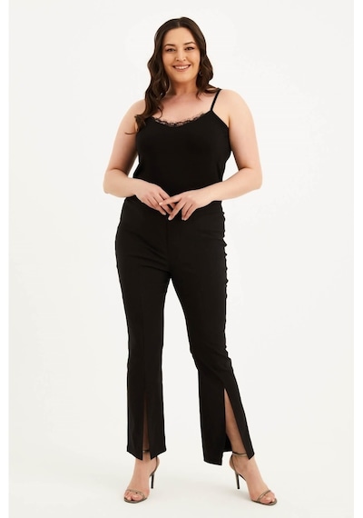 Myline Beli Lastikli Önü Yırtmaçlı Pantolon