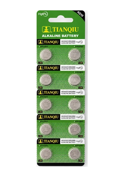 Tıanquı Ag10 Lr1130 389 189 Alkalin Düğme Pil 1.5v 10 Lu Kart Saat Oyuncak Hesap Makinesi Pili