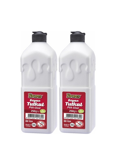 Beyaz Tutkal 250 Gr 2 Adet Brons Beyaz Mobilya Yapıştırıcısı Tutkalı 250 Gr Ahşap Tutkalı Su Bazlı Çok Amaçlı Beyaz