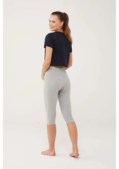 U.S. Polo Assn. Kadın Gri Melanj Kısa Tayt 16608
