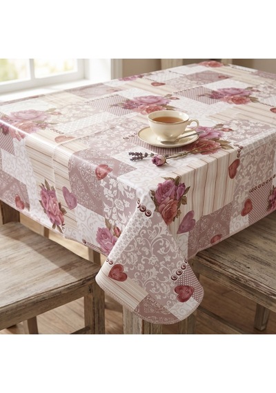 Özel Üretim Yaşam Bahçe Dekorasyon Şık Elyaf Tabanlı Muşamba Masa Örtüsü 100x140 Cm Çok Renkli
