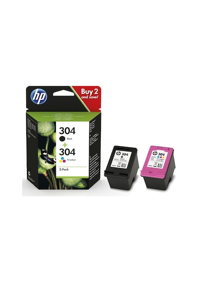 HP 304 + 304 3JB05AE Siyah ve Renkli Kartuş Seti - 2630