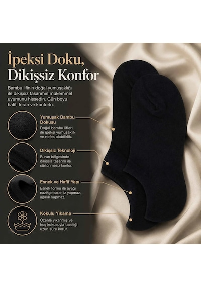 Çorap Giyim Erkek Bambu 12 Li Dikişsiz Babet Çorap Siyah Beyaz Gri Görünmez Sneaker Çorap Nefes Alan Yumuşak Çok Renkli