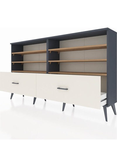 Arges Konsol 6 Raflı 2 Çekmeceli 176x30x99 Antrasit-çam/aytaşı Atlas Çam/aytası - Antrasıt Arges Konsol 6 Raflı 2 Çekmeceli 176x30x99 Antrasit-çam/aytaşı Atlas Çam/aytası - Antrasıt