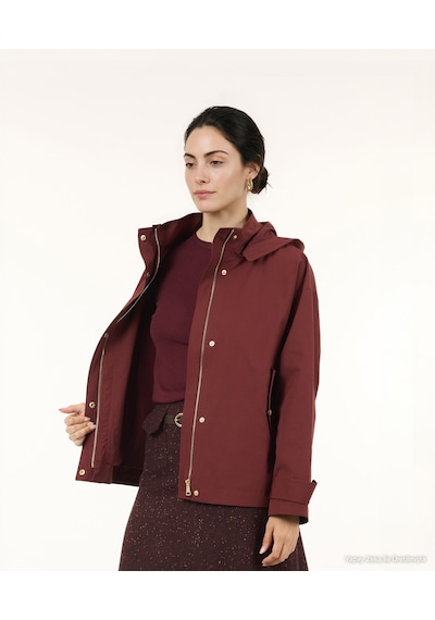 Yargıcı Regular Kapüşonlu Yaka Uzun Kol Yağmurluk 26kkym5012x 016 Bordo