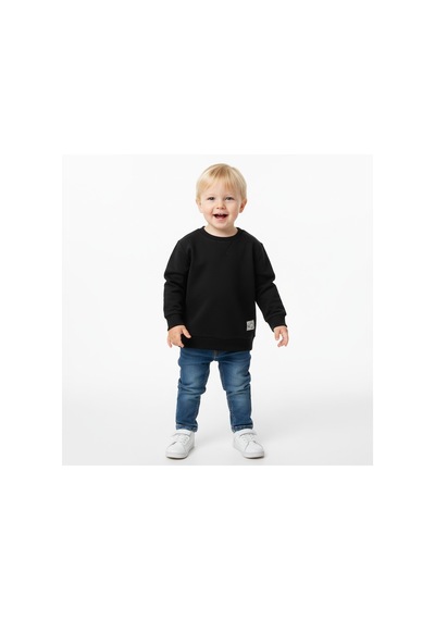 Seabubbles Basic Erkek Çocuk Sweatshirt St09634 Siyah