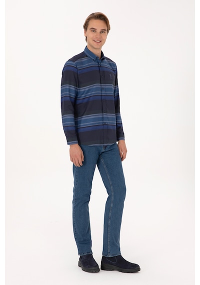 U.s. Polo Assn. Erkek Lacivert Gömlek Desenli 50316648-vr033 Lacıvert