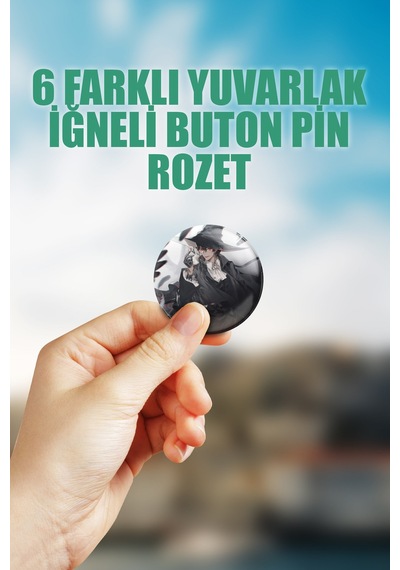 Guimi Zhi Zhu Lord Of Mysteries Çanta Süsü Rozet İğneli Buton Rozet Seti 6 Adet Çok Renkli