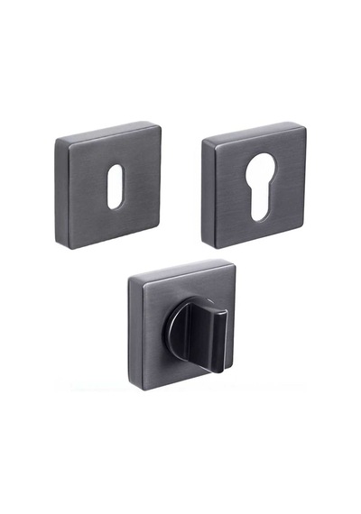 System Kare Wc Kapı Rozeti Füme Renk Ro11w Bbn