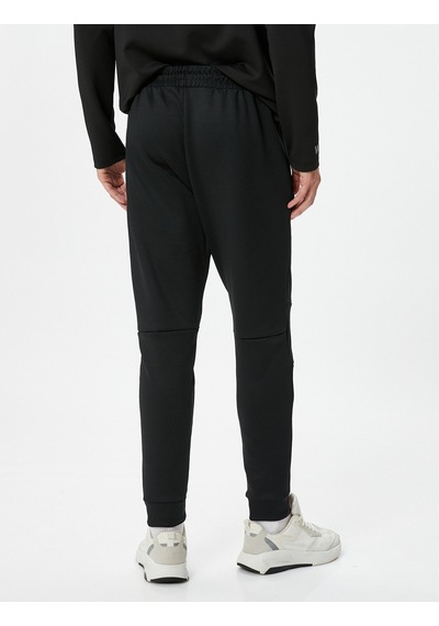 Koton Spor Eşofman Altı Jogger Beli Bağcıklı Dikiş Detaylı Cepli Siyah 4sam40003nk 4SAM40003NK999 Siyah